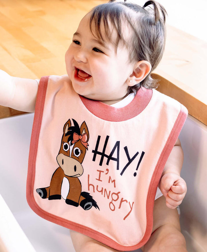 "HAY, I'M HUNGRY" INFANT BIB