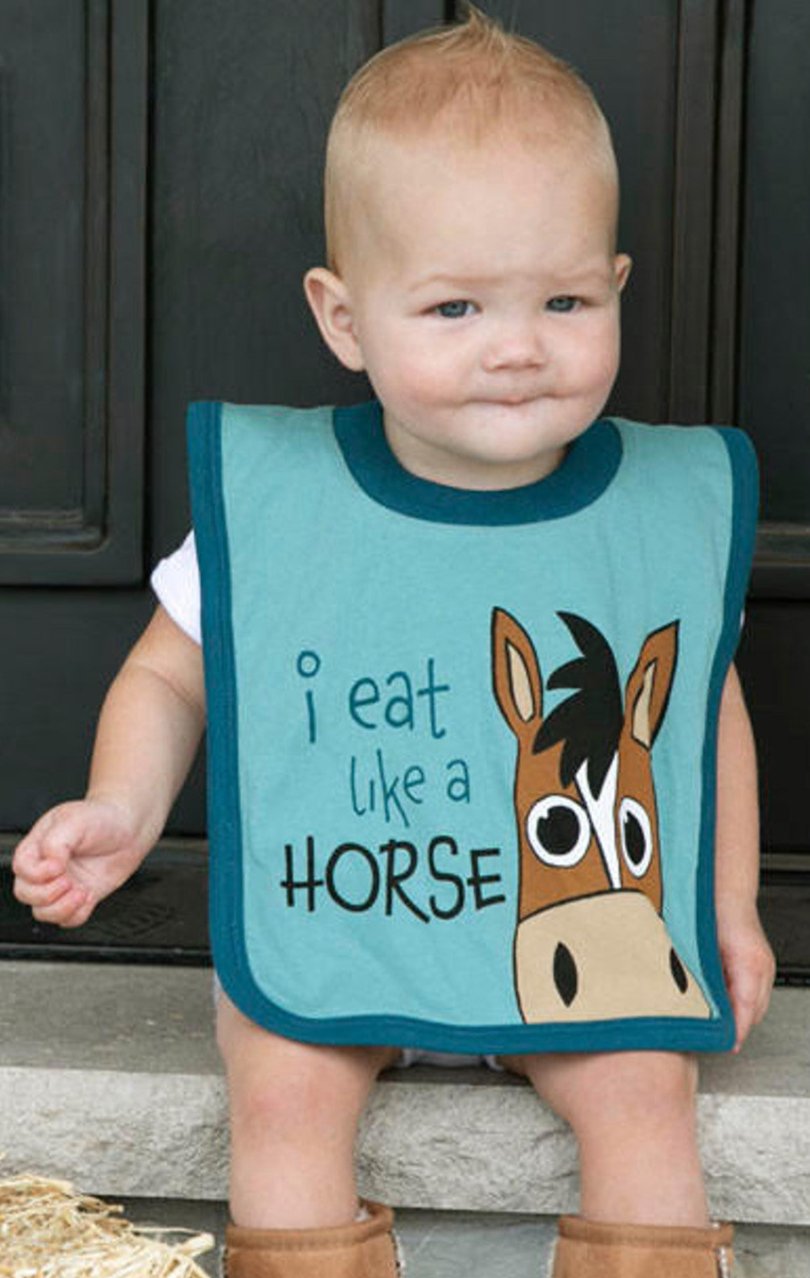 "I EAT LIKE A HORSE" INFANT BIB