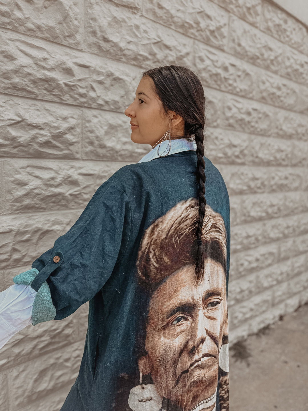 Linen Blue Chief Duster