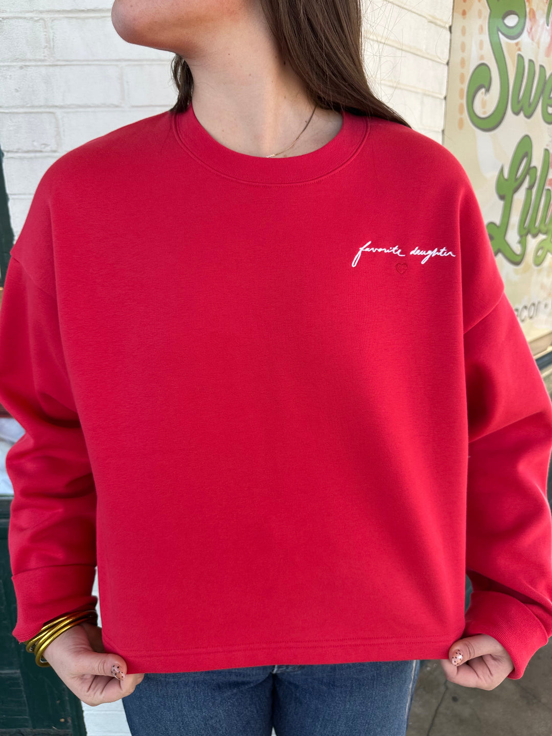 CROPPED SIGNATURE SWEATSHIRT