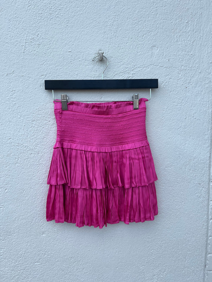 SMOCKED LAYERED SKIRT JS209D