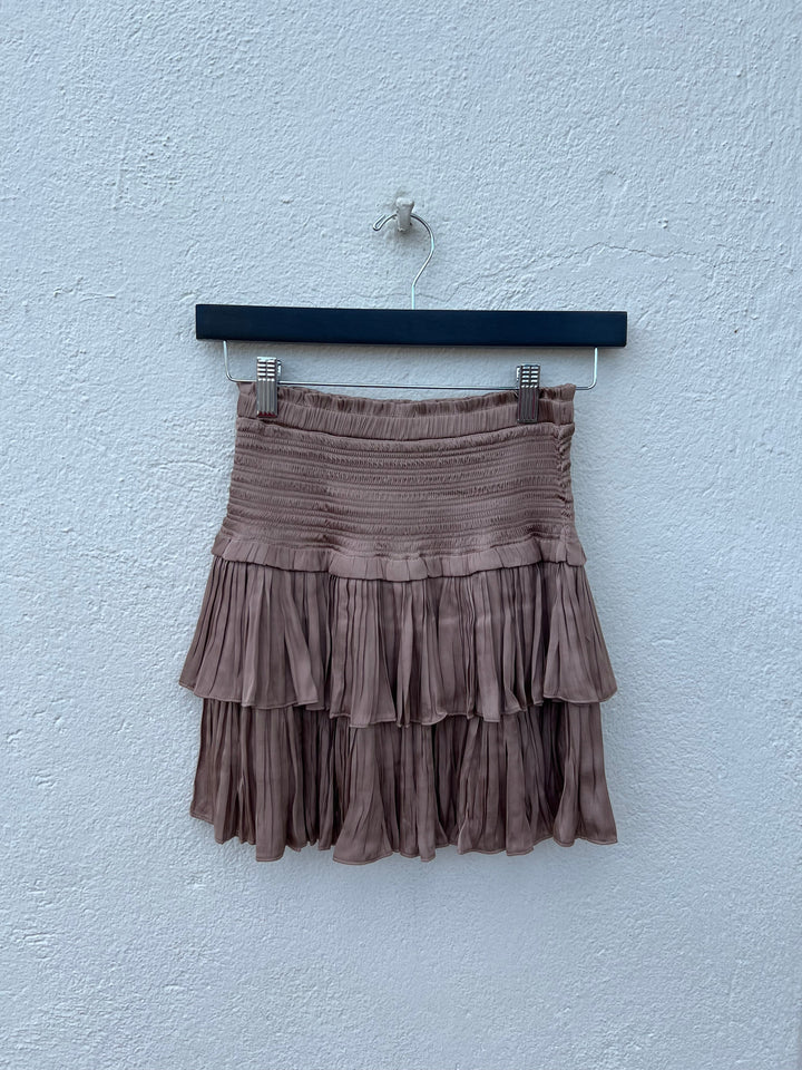 SMOCKED LAYERED SKIRT JS209D