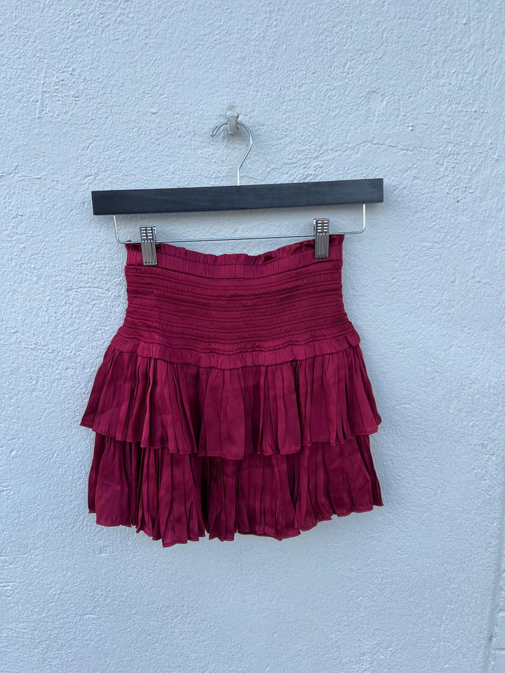 SMOCKED LAYERED SKIRT JS209D