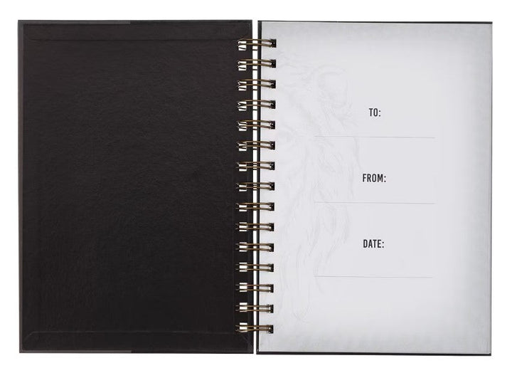 "STRONG" BLACK/GREY LION WIREBOUND JOURNAL