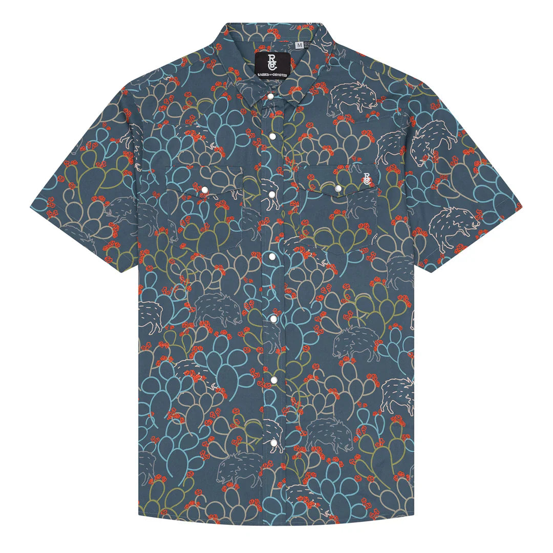 MEN'S JAVELINA PARADISE PEARL SNAP SHORT SLEEVE SHIRT