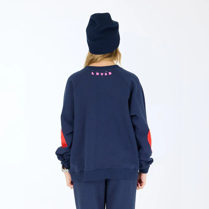 BENTON IMPERFECT HEART PATCH SWEATSHIRT