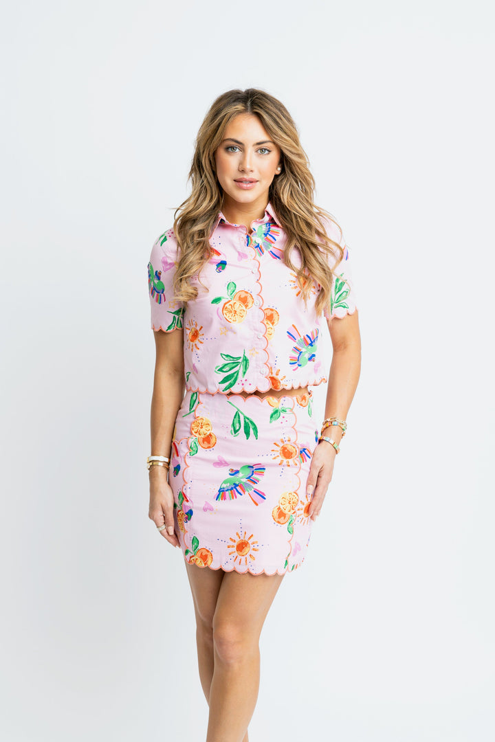 TOUCAN FRUIT SCALLOP SKIRT