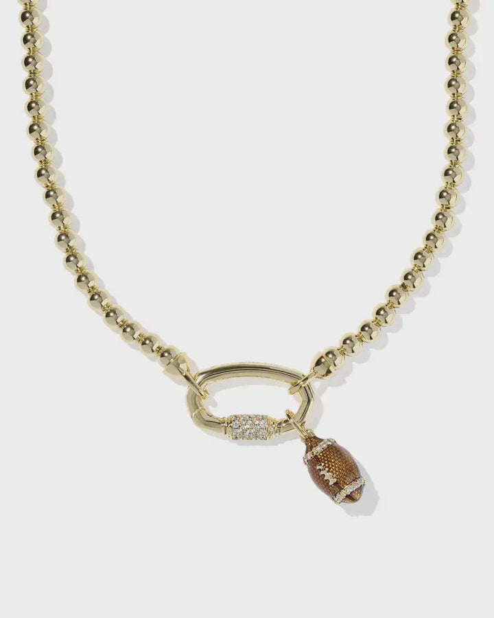 FOOTBALL METAL STRAND NECKLACE