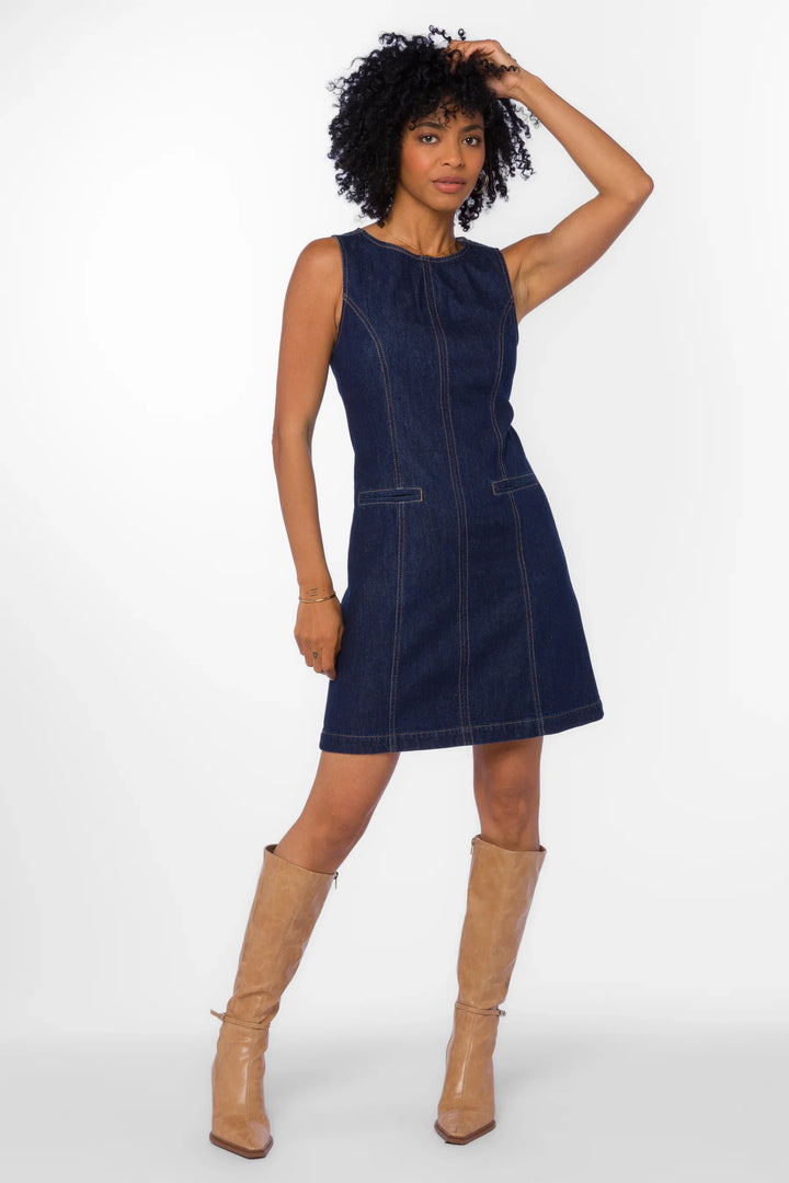 MATILDA SLEEVLESS DENIM DRESS