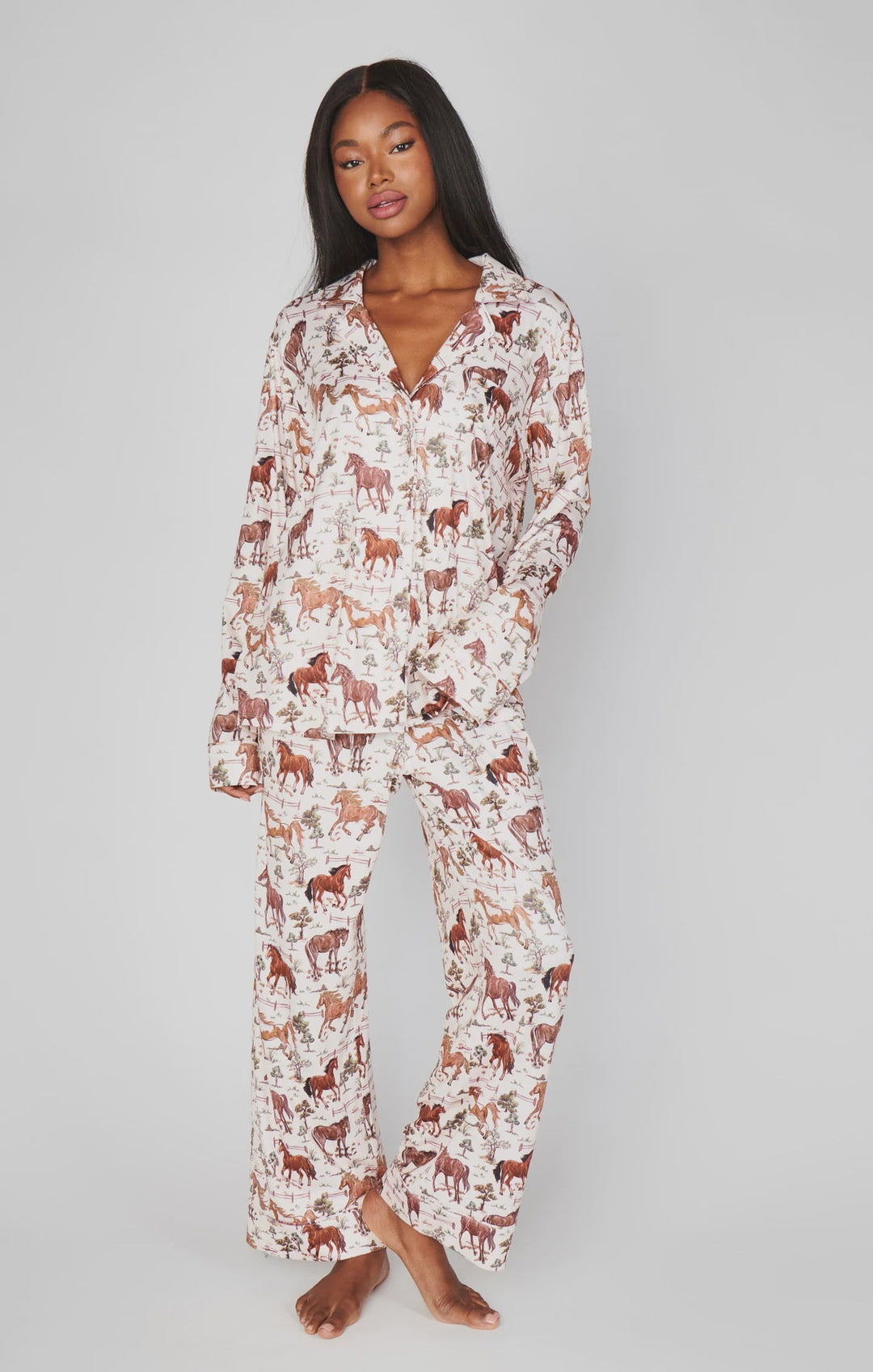 CLASSIC PJ SET COUNTRY HORSES
