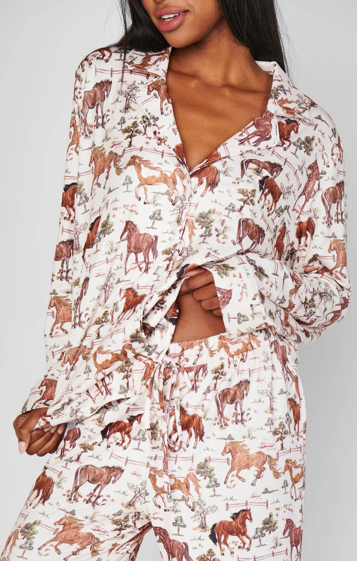 CLASSIC PJ SET COUNTRY HORSES
