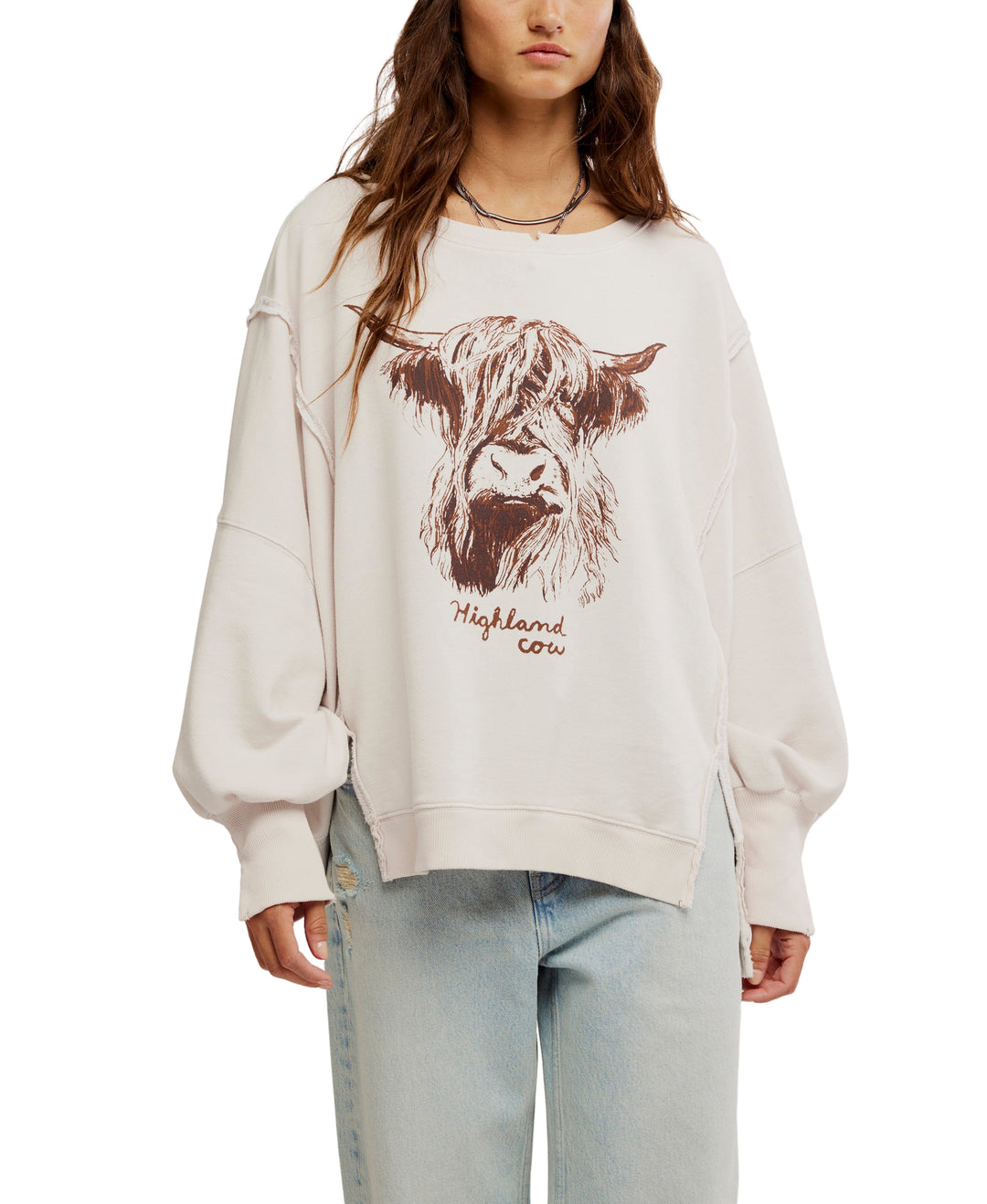GRAPHIC CAMDEN SWEATER HIGHLAND COW