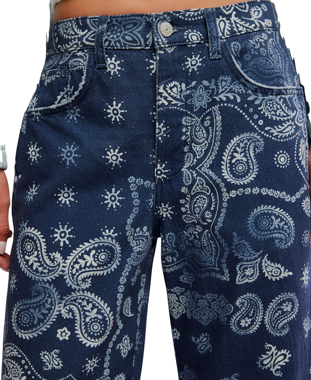 GOOD LUCK PRINTED BARREL-NAVY BANDANA