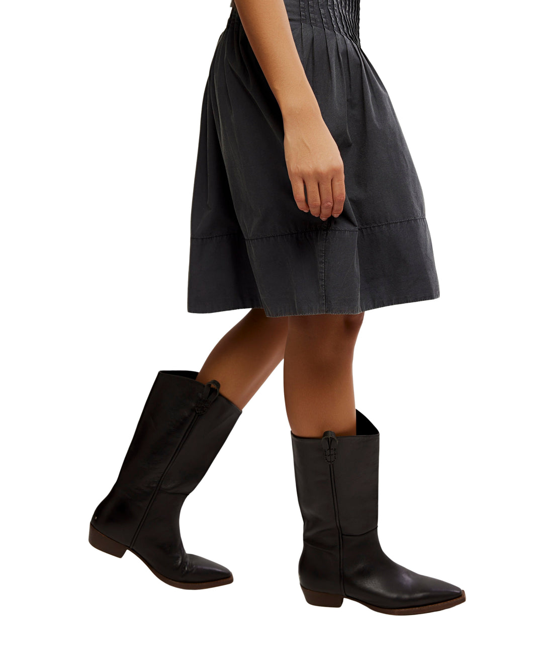 PEYTON PINTUCK MIDI SKIRT