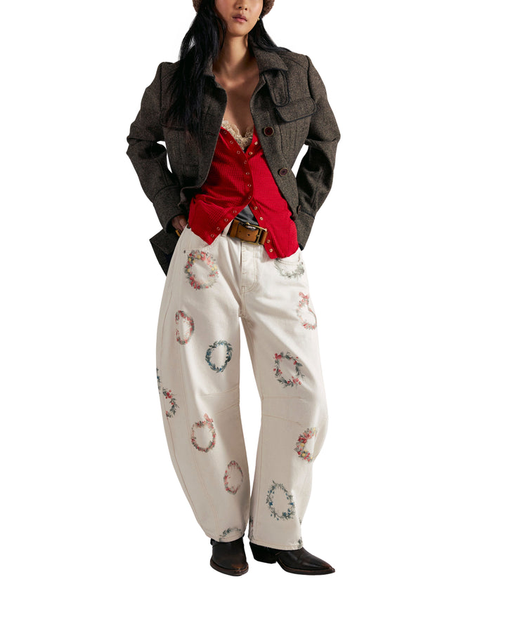 GOOD LUCK PRINTED WATERCOLOR WREATH