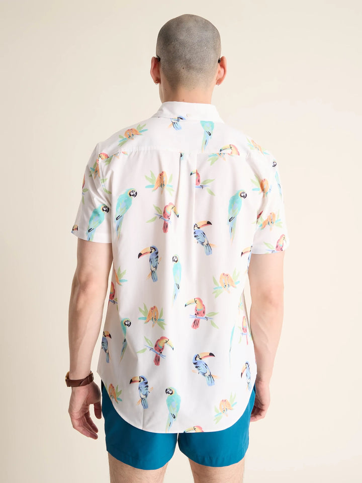 THE DUDE WHERES MACAW PERFORMANCE FRIDAY SHIRT