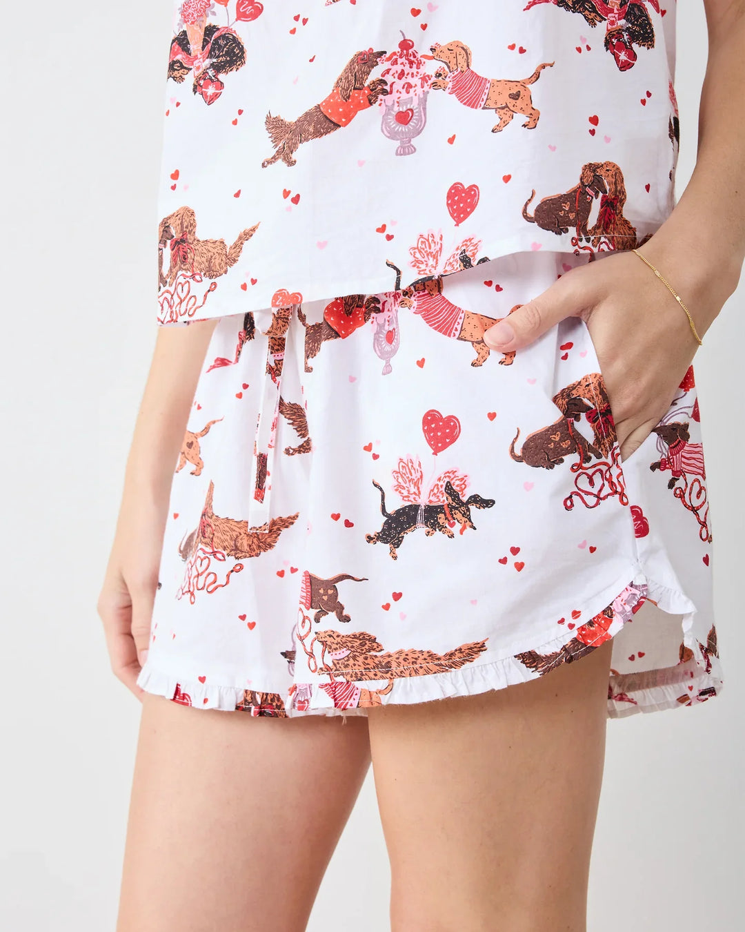 DACHSHUND DATE BACK TO BED SHORT SET