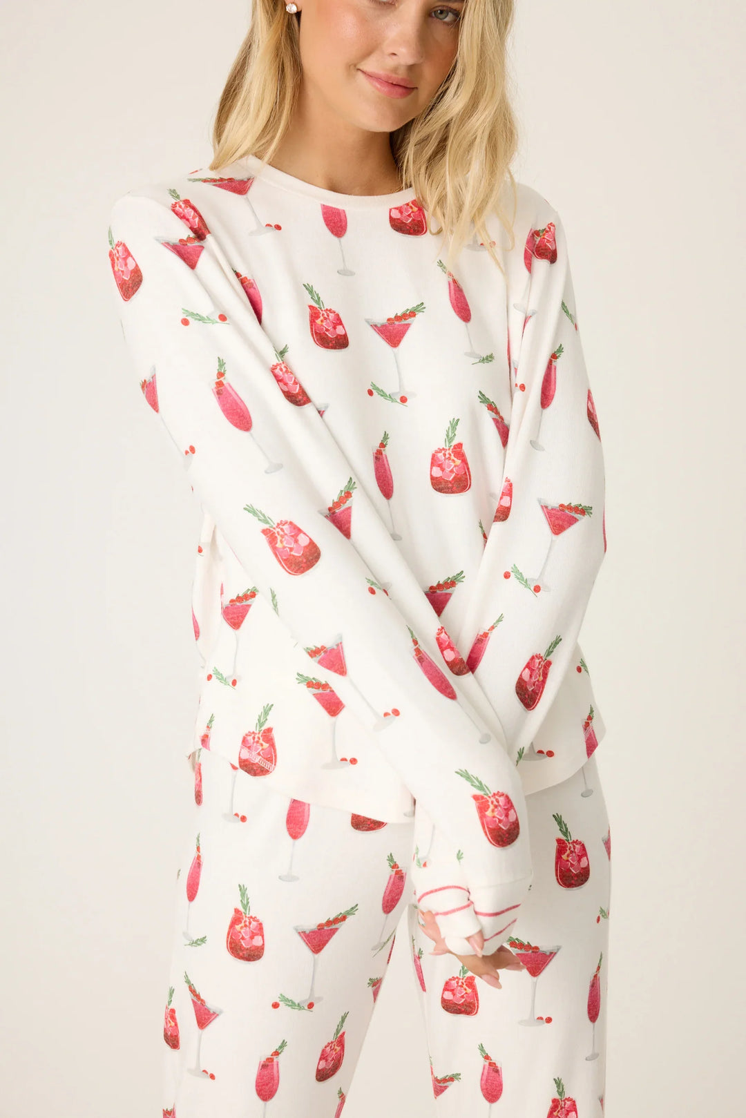 CRANBERRIES & COCKTAILS LS PJ TOP