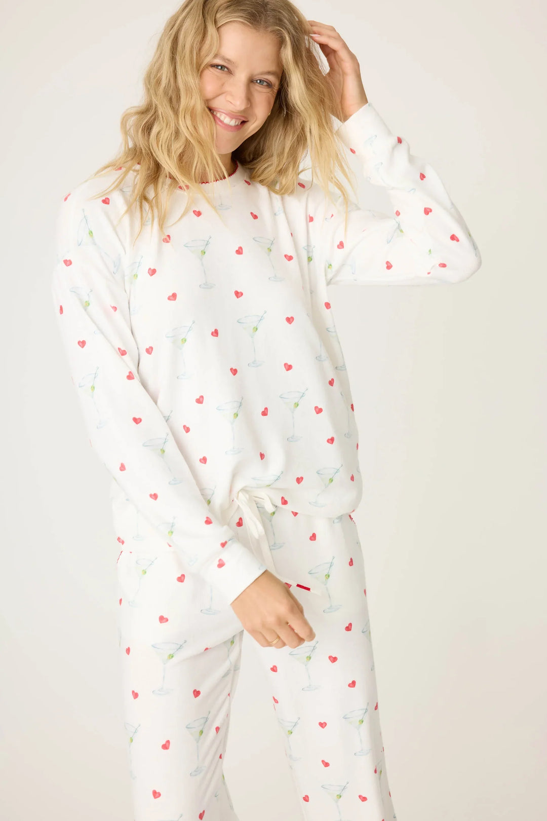 HAPPY HOUR LONG SLEEVE PJ TOP