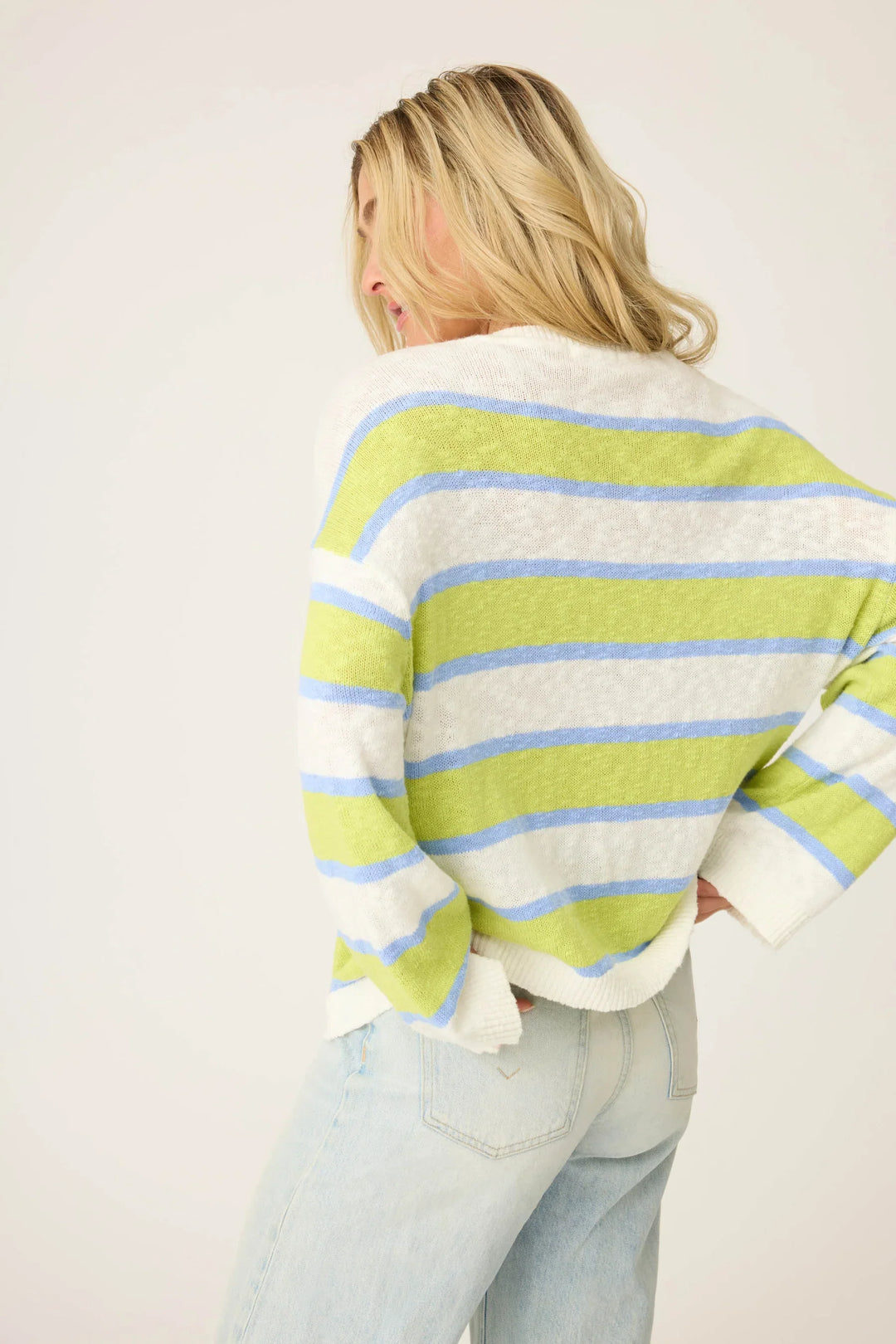 BEAUTIFUL LIFE STRIPED SNUGGLE SWEATER