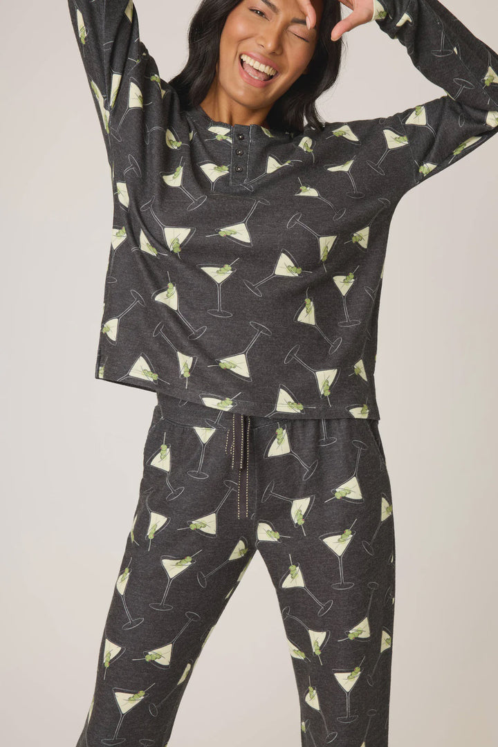 LONG SLEEVE MERRIER W/ A MARTINI PJ TOP