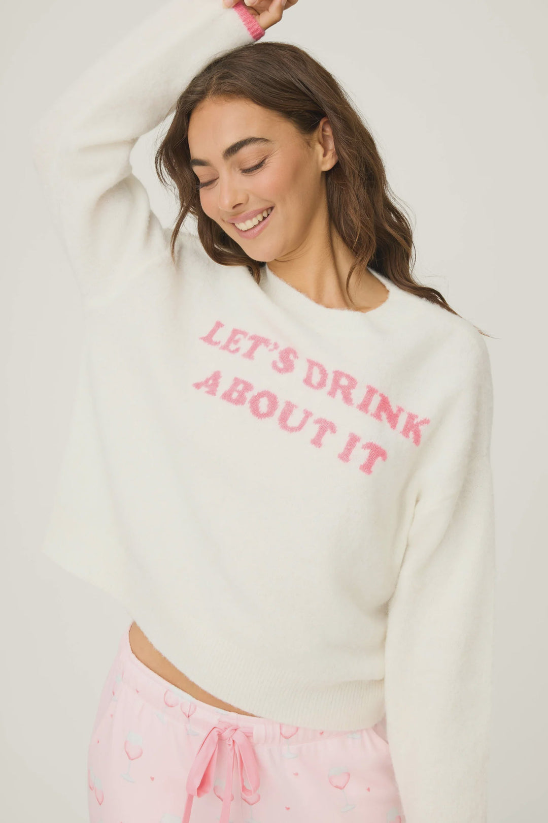 LETS DRINK ABOUT IT SNUGGLE SWEATER