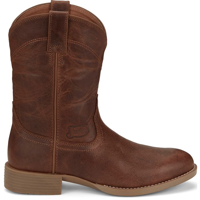 JUSTIN MEN'S KILGORE 10" STAMPEDE ROPER - BROWN