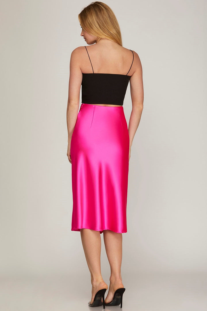 MIDI SATIN SKIRT SY7030