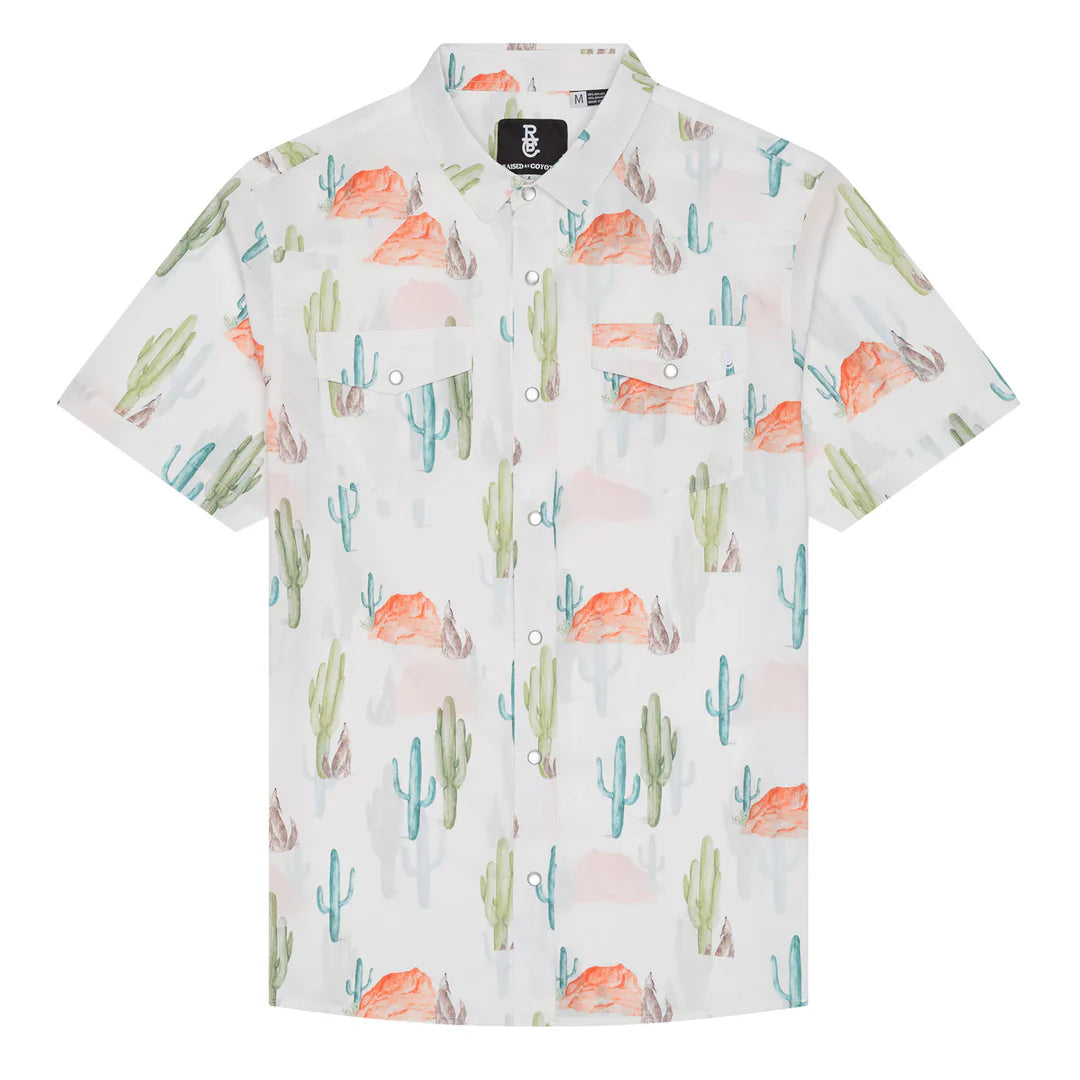 MEN'S CRYING SAGUAROS PEARL SNAP SHORT SLEEVE SHIRT