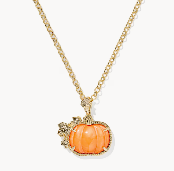 PUMPKIN LONG PENDANT NECKLACE