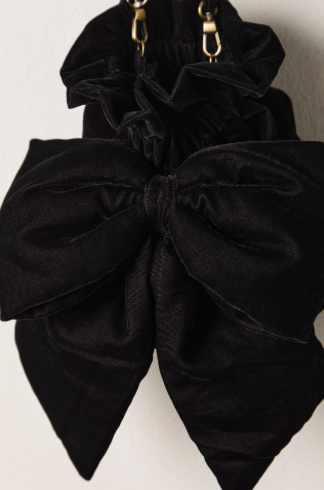 BELLE VELVET BOW BAG