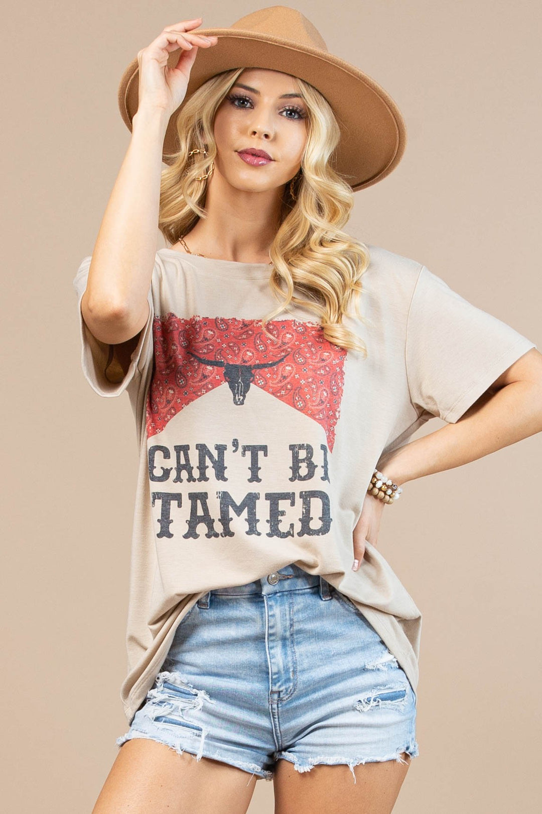 LADIES WESTERN GRAPHIC RELAXED FIT TEE