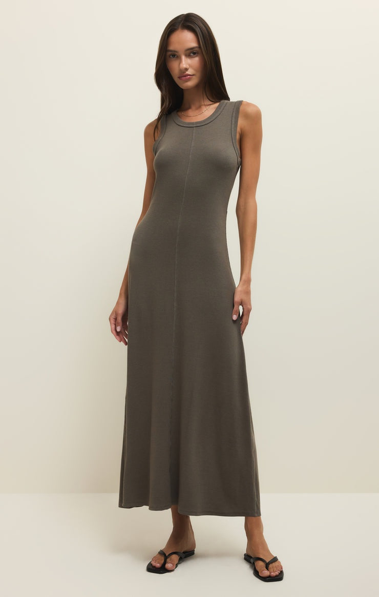 LINDEN RIB MIDI DRESS
