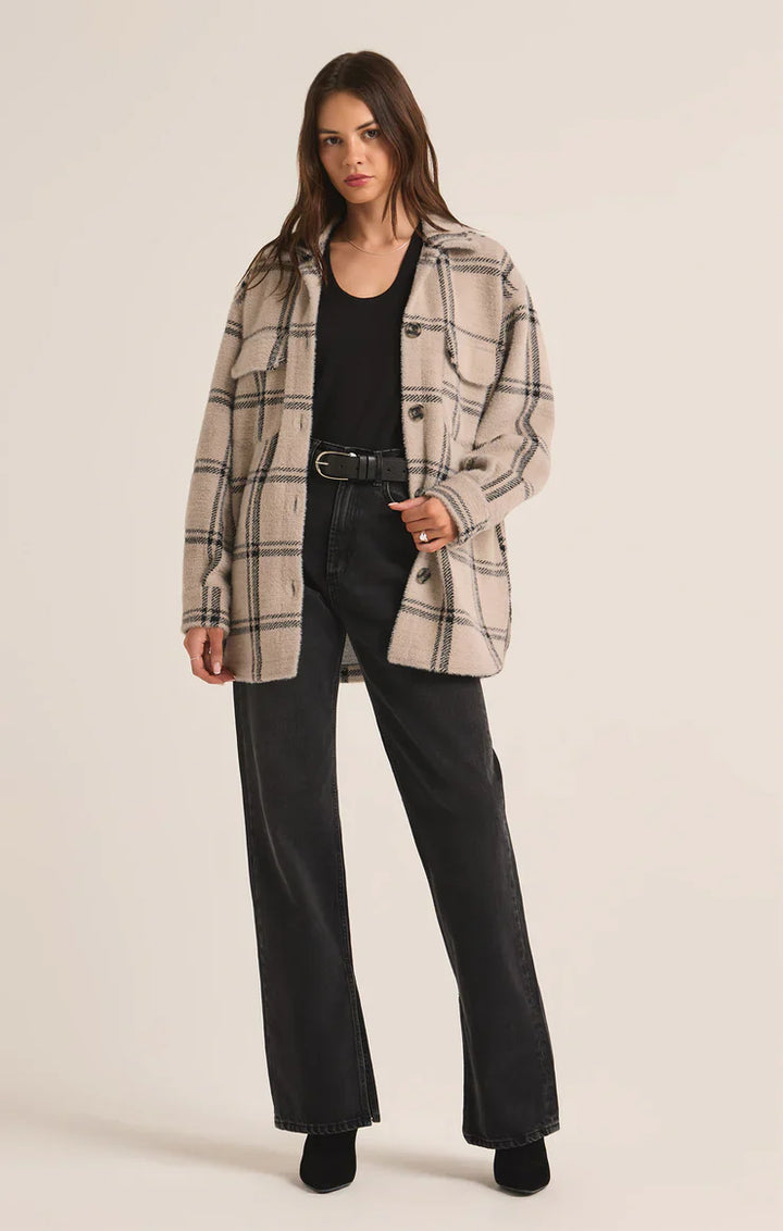 PLAID TUCKER JACKET