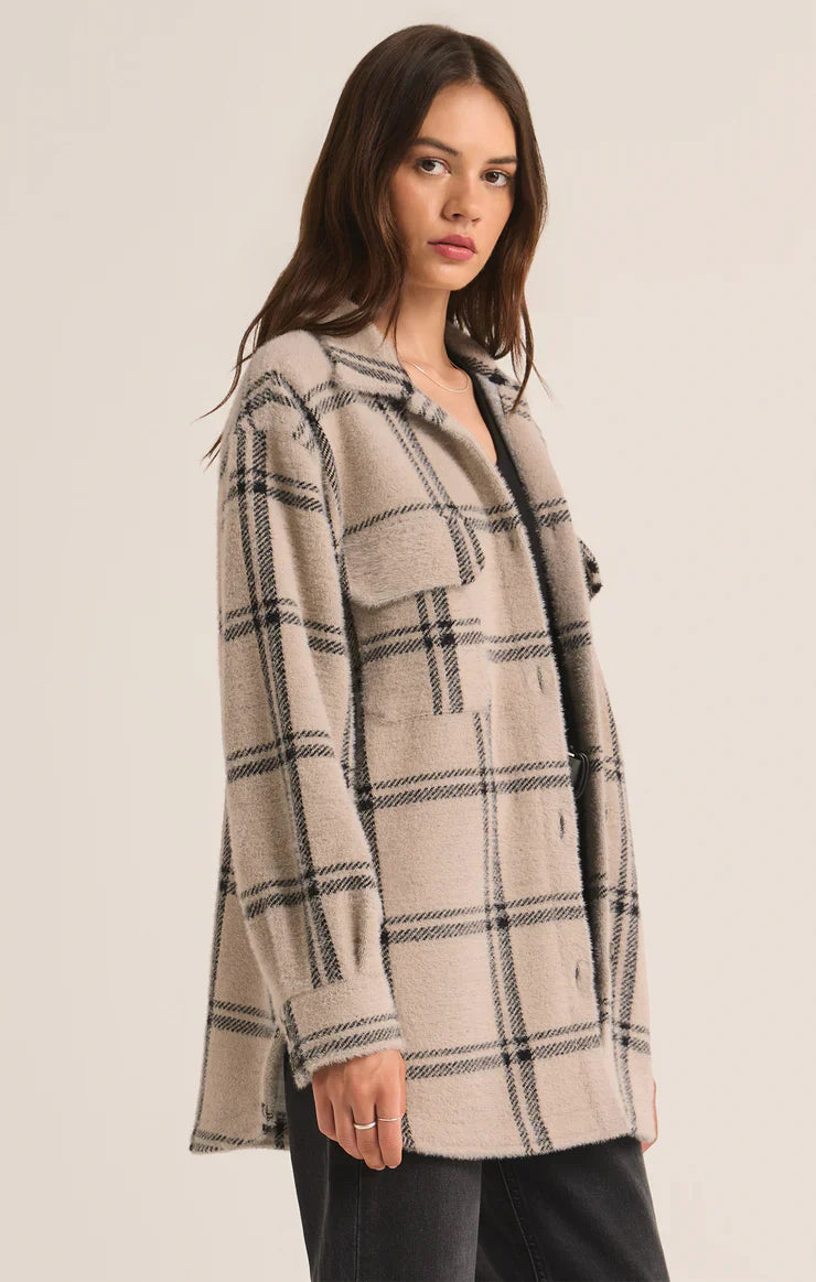 PLAID TUCKER JACKET