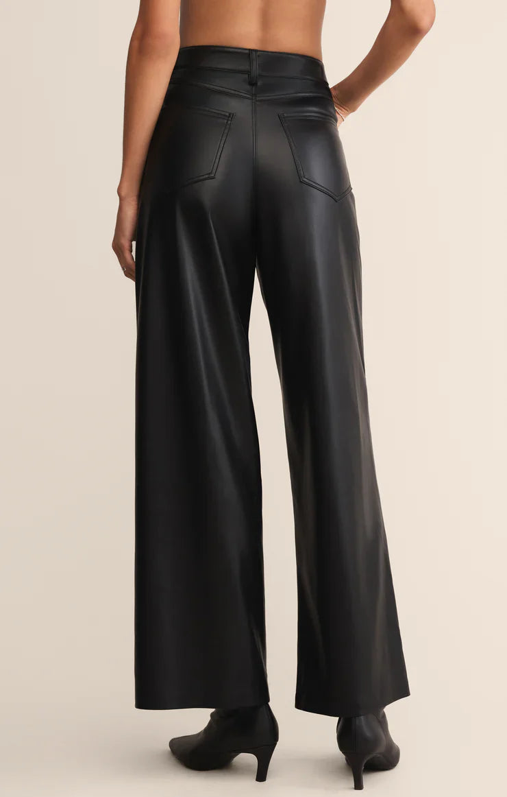 MARLI WIDE LEG LEATHER PANT