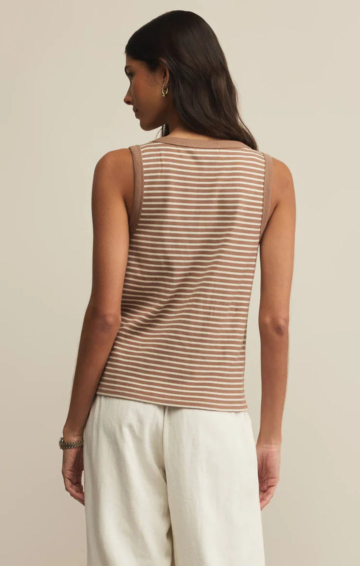 ELIN STRIPE RIB TANK