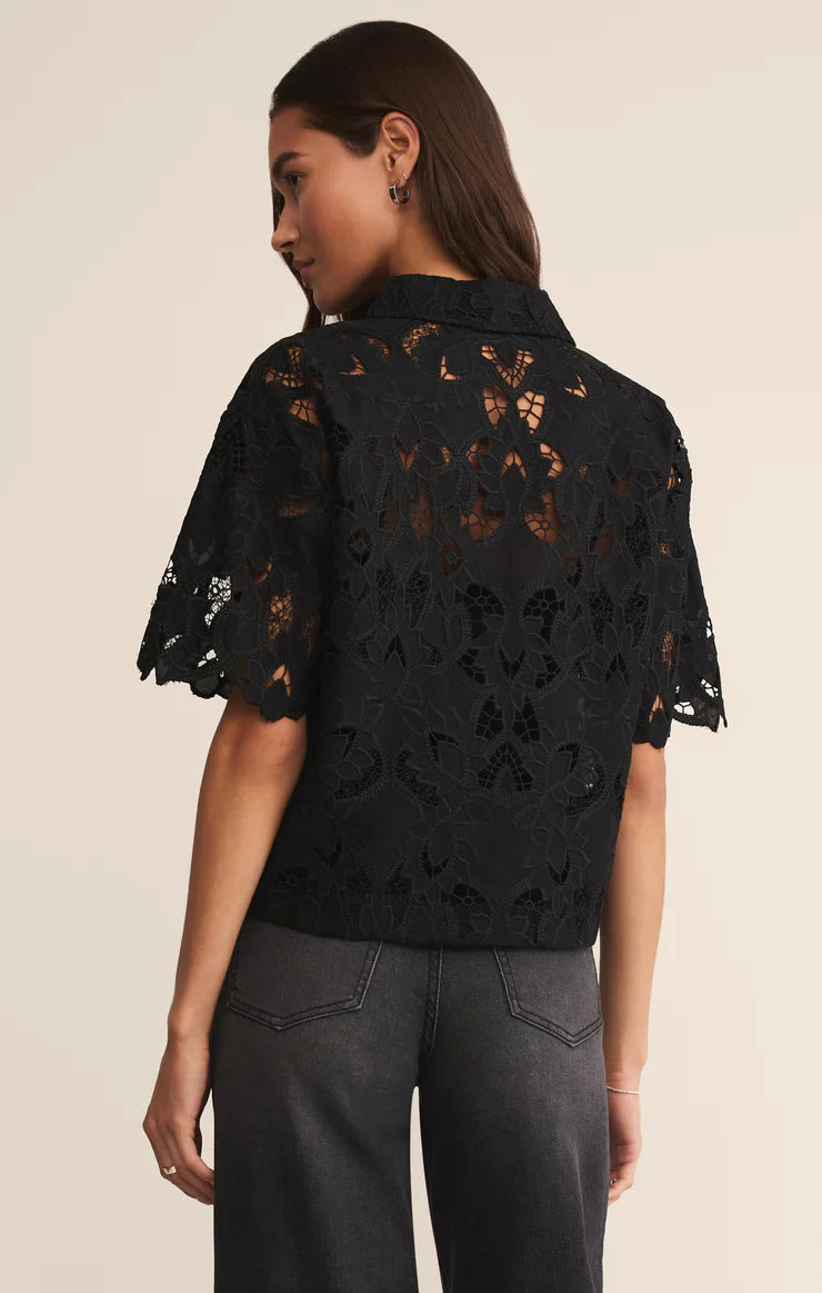 MIDNIGHT LACE TOP