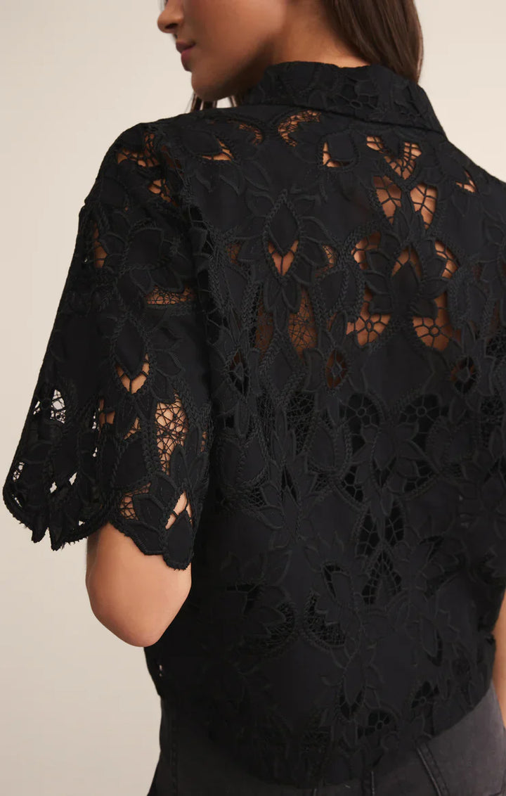 MIDNIGHT LACE TOP