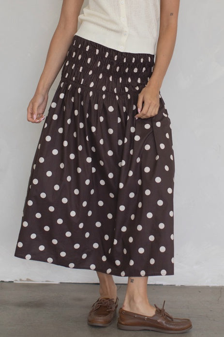 POLKA DOT MIDI SKIRT