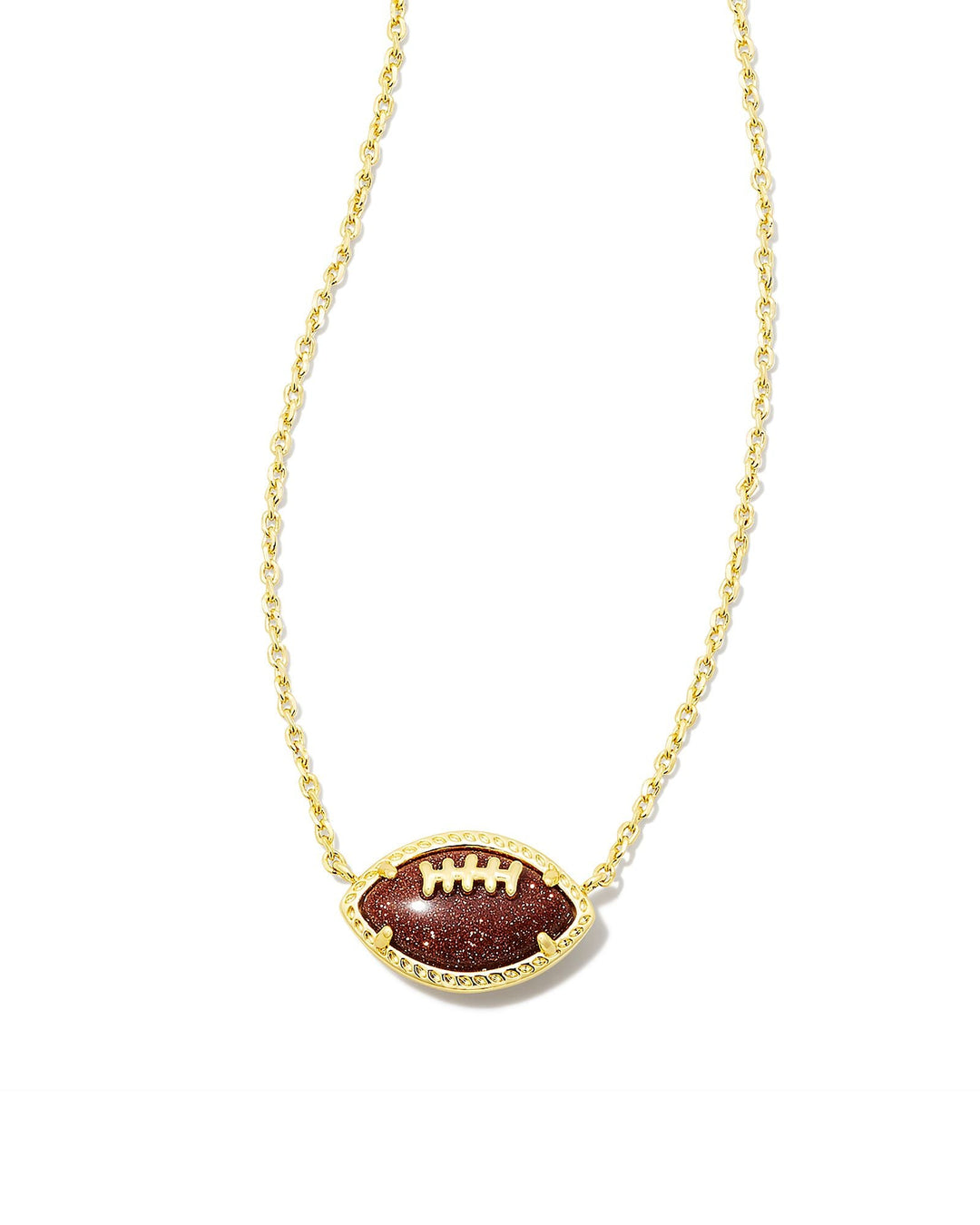 KENDRA SCOTT FOOTBALL SHORT PENDANT NECKLACE