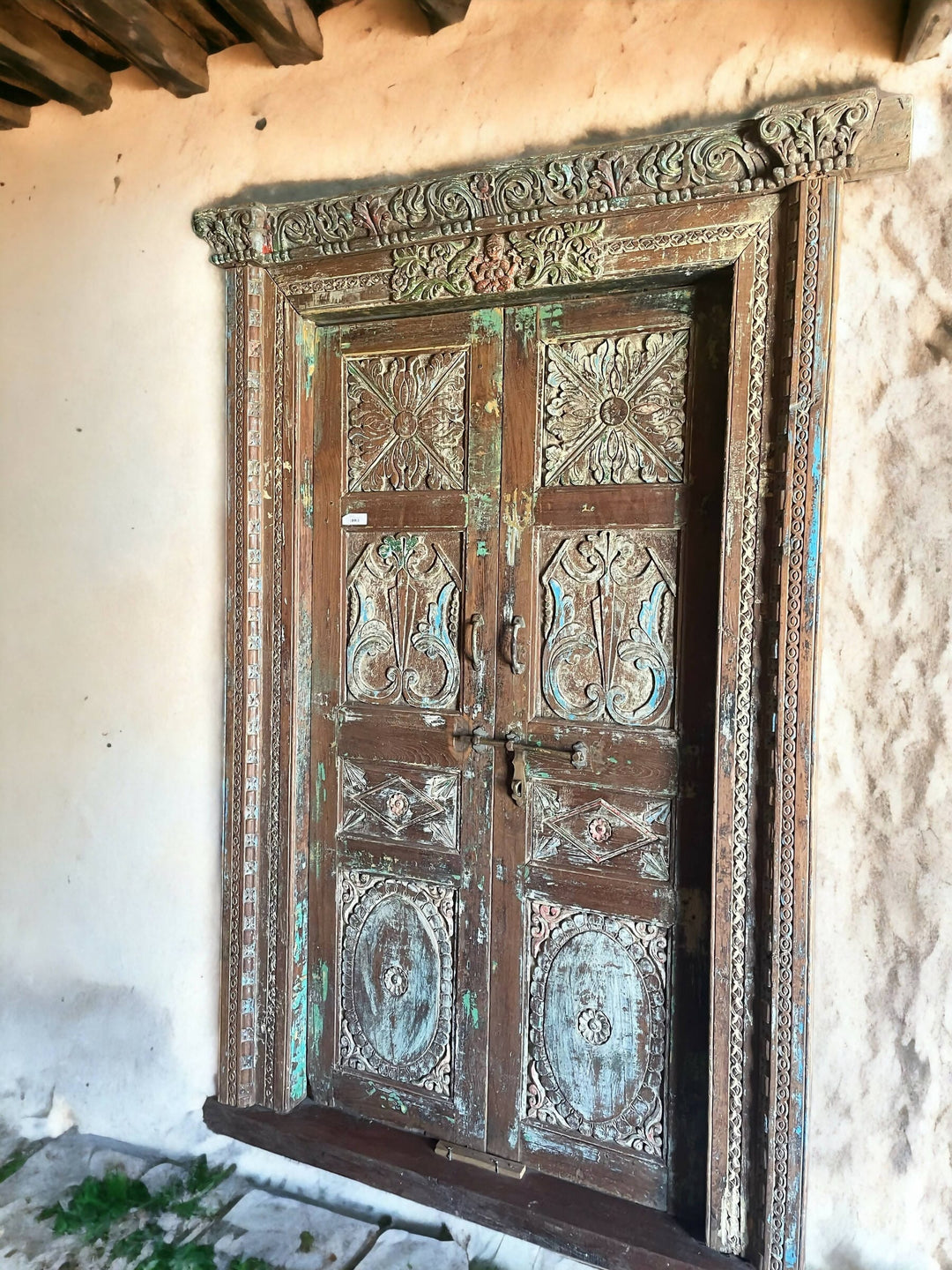 100 hundred year old teak door - America Reclaimed