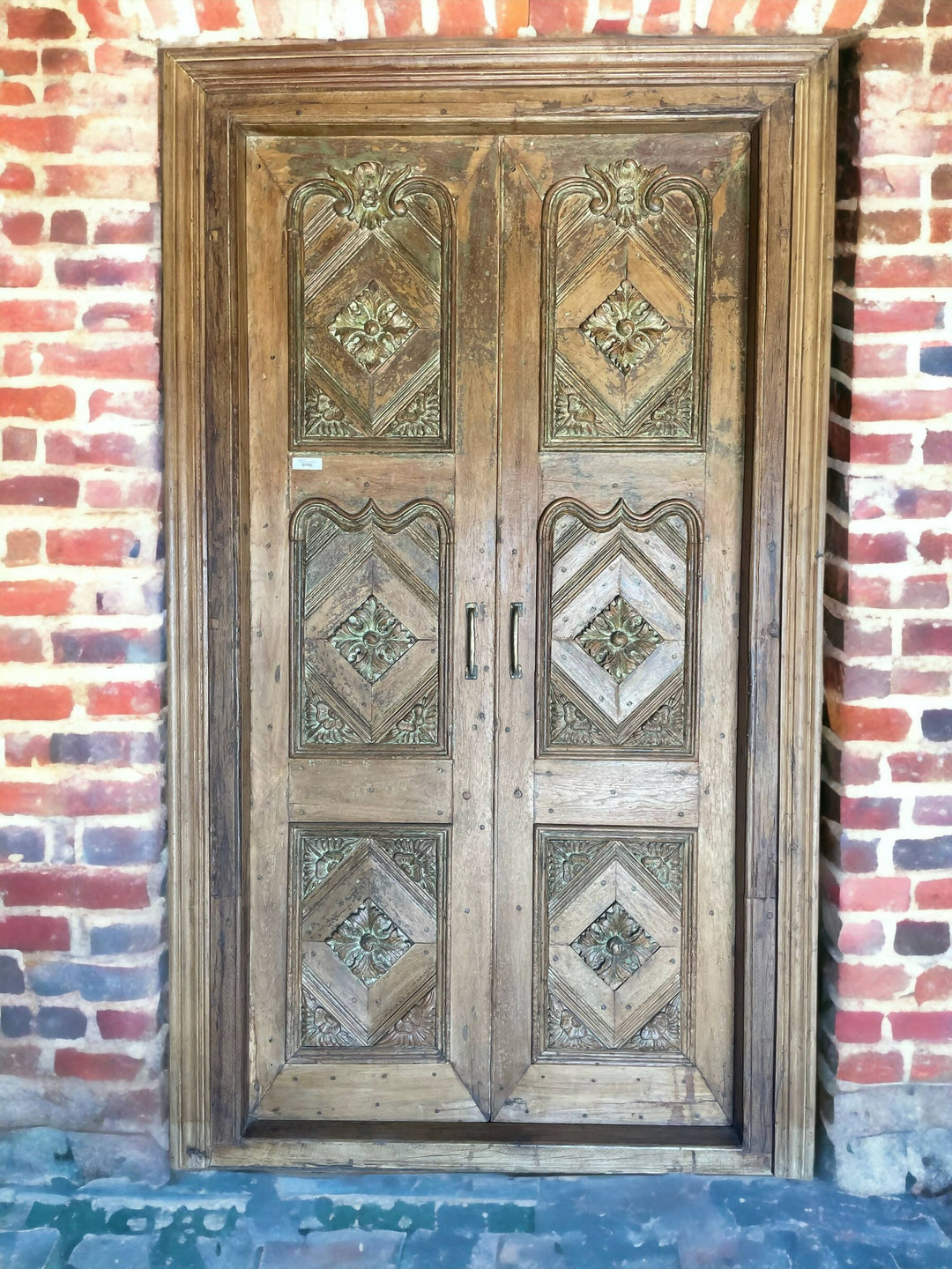 100 hundred year old teak door - Dimensions: 55 wide x 88 high America Reclaimed