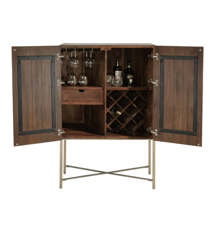 Cosmopolitan 39” Bar Cabinet on Honey Brown America Reclaimed