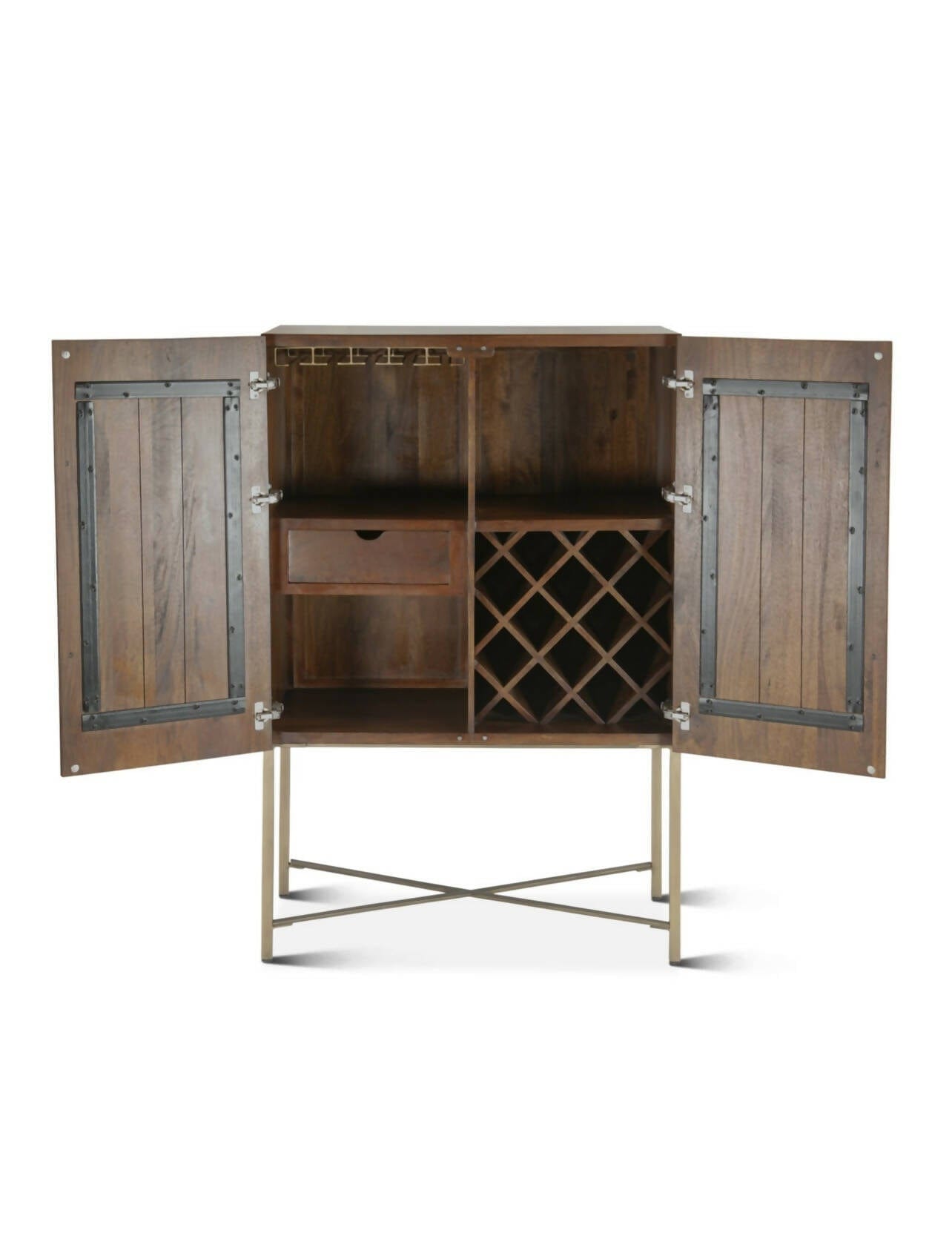 Cosmopolitan 39” Bar Cabinet on Honey Brown America Reclaimed