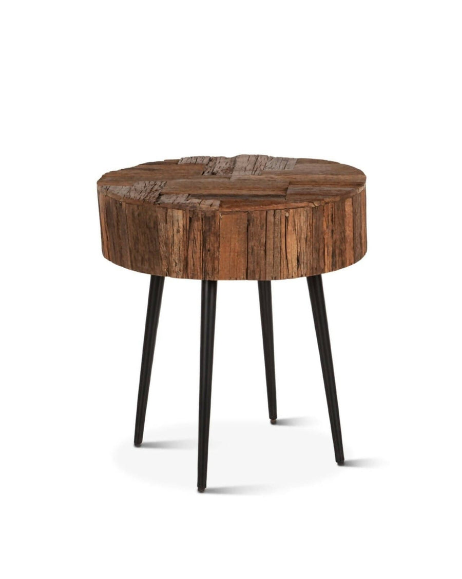 Janipur 22” Reclaimed Wood Side Table America Reclaimed