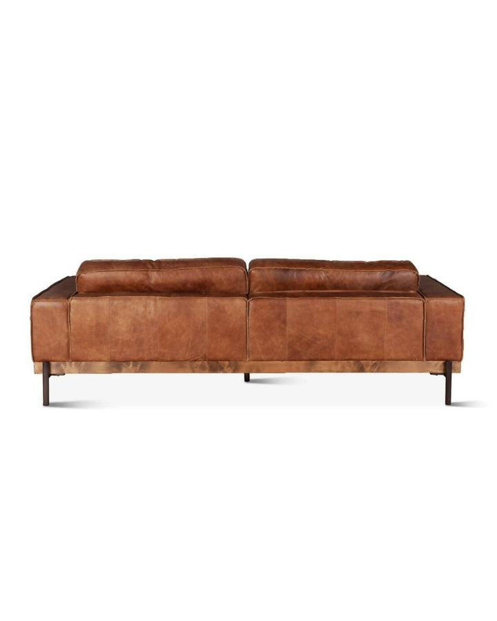 Portofino 95” ‘Longhorn Brown’ a leather Sofa America Reclaimed