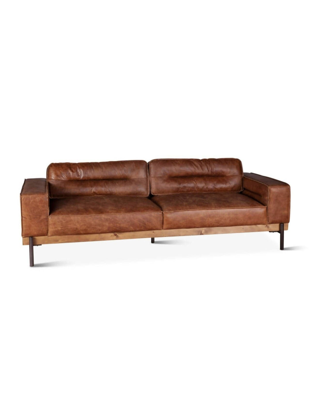 Portofino 95” ‘Longhorn Brown’ a leather Sofa America Reclaimed