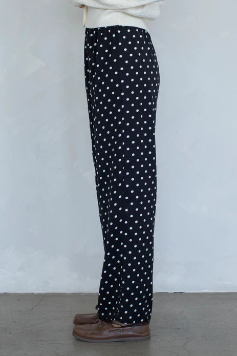 POLKA DOT SATIN PANTS