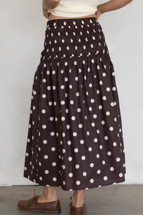 POLKA DOT MIDI SKIRT